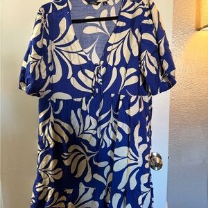 Mlle Gabrielle Blue and White Dress